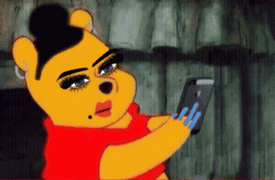 Winnie The Pooh Taking A Selfie GIF