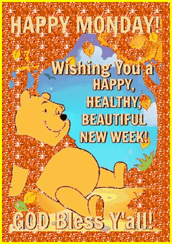 Winnie The Pooh Wishing Blessed Monday GIF