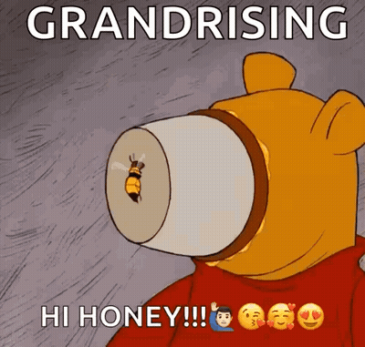Winnie The Pooh With Bee Sticking Out Of Cup GIF