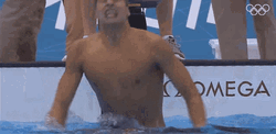 Winning Moment Swimmer Chad Le Clos GIF