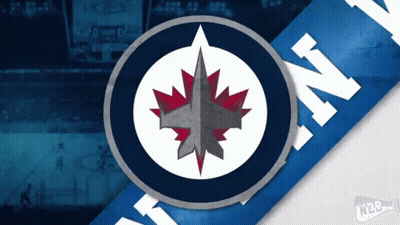 Winnipeg Jets Logo With Maple Leaf GIF