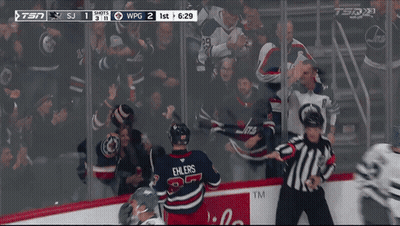 Winnipeg Jets Vs Calgary Canucks Hockey Game GIF