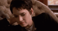Winona Ryder Cool Short Hair Look GIF