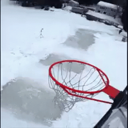 Winter Basketball Slam Dunk Ballin Meme GIF
