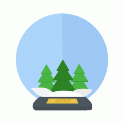 Winter Break Snow Globe Shake GIF