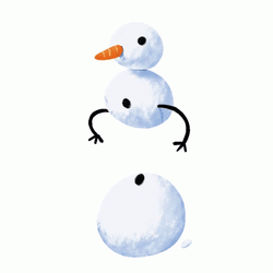Winter Break Snowman Rolling Body GIF