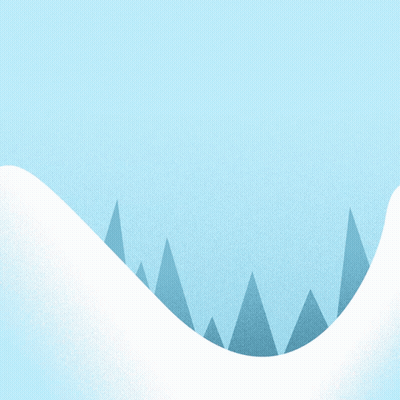 Winter Break Spray Painted On Blue Background GIF