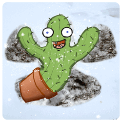 Winter Cactus Dancing GIF