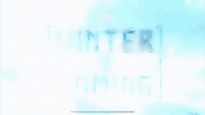 Winter Is Coming Poster With Snow GIF