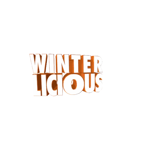 Winter Licious Logo With Orange Can Sticker