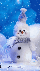 Winter Smile Snowman GIF