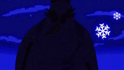 Winter Snowman Monster GIF