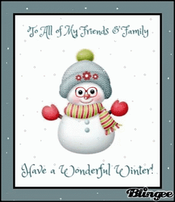 Winter Wednesday Snowman Wears Gloves GIF