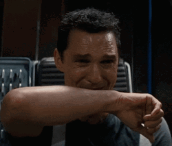 Wiping Tears Matthew McConaughey Star Force Awakens GIF