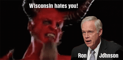 Wisconsin Hates You Ron Johnson And A Demon GIF