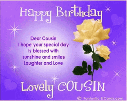 Wishing Happy Birthday Cuz Dedication Greeting GIF