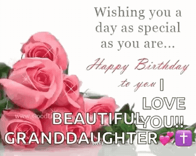 Wishing You A Day As Special As You Are ... Happy Birthday To You I Love You ! Granddaughter . GIF