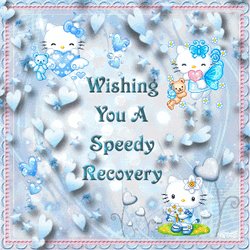 Wishing You A  Speedy Recovery Blue Greeting GIF