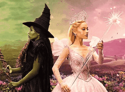 Witch And Fairy Standing Together GIF