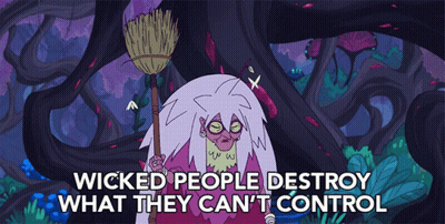 Witch Broom Wicked People Destroy What Can't Control GIF