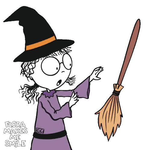 Witch Flora Makes Me Smile Sticker