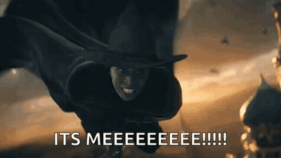Witch Flying Saying It's Meeeeeeeee GIF