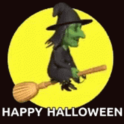 Witch Happy Halloween GIF