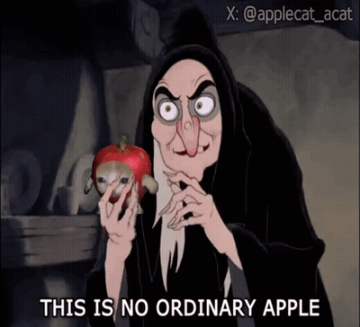 Witch Holding Apple Saying This Is No Ordinary Apple GIF