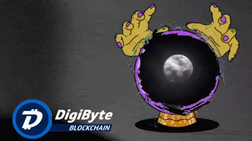 Witch Holding Crystal Ball Digibyte Blockchain GIF