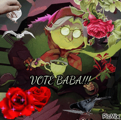 Witch Holding Tea Saying Vote Baba GIF