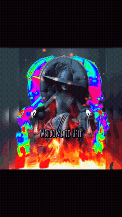 Witch In Chair Saying Welcome To Hell GIF