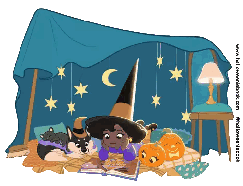 Witch Reading Book Sticker