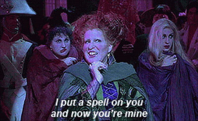 Witch Saying I Put A Spell On You And Now You're Mine GIF