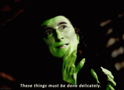 Witch Saying Things Must Be Done Delicately GIF