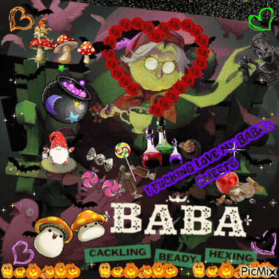 Witch With Heart Necklace Saying I Fucking Love My Baba GIF