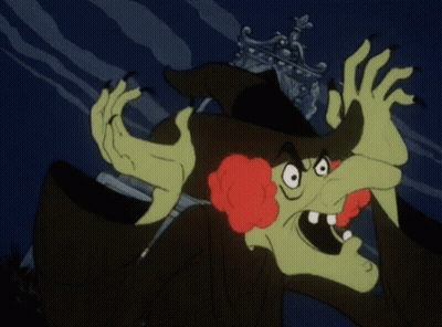 Witch With Red Hair And Crown GIF