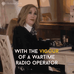 With The Vigour Of Wartime Radio Operator Moira GIF