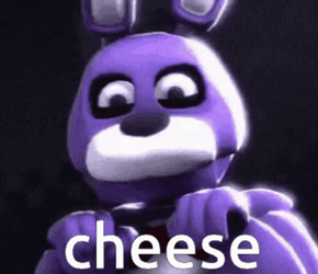 Withered Bonnie Cheese Headshake GIF
