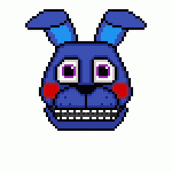 Withered Bonnie Pixel Face GIF