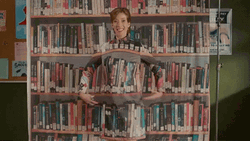 Witty Girl Library Costume GIF