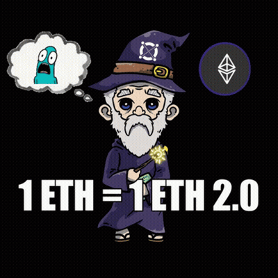 Wizard Holding Wand 1 Eth = 1 Eth 2.0 GIF