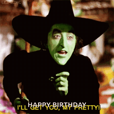 Wizard Of Oz Witch Saying Happy Birthday GIF