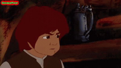 Wizard With White Beard And Blue Hat Saying Houxorpoop GIF