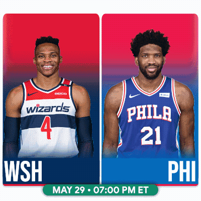 Wizards Player And Philadelphia Player Poster GIF