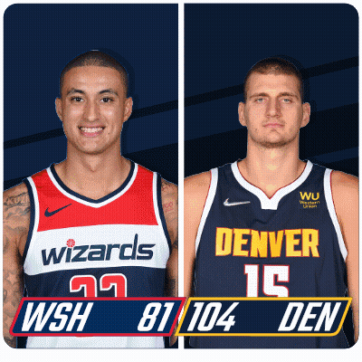 Wizards Vs Denver Basketball Players GIF