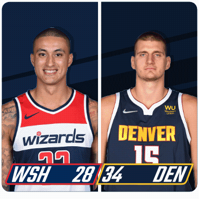 Wizards Vs Denver Nuggets Basketball Players GIF
