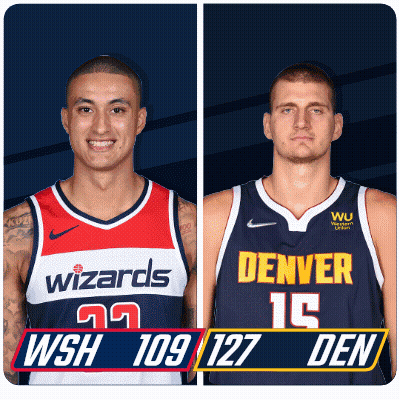 Wizards Vs Denver Nuggets Basketball Players GIF