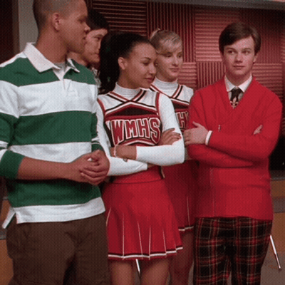 WMHS Cheerleaders Standing Together GIF