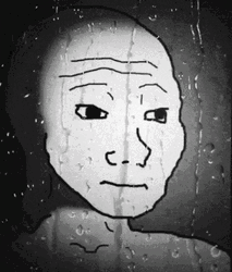 Wojak In The Rain Sad Meme GIF