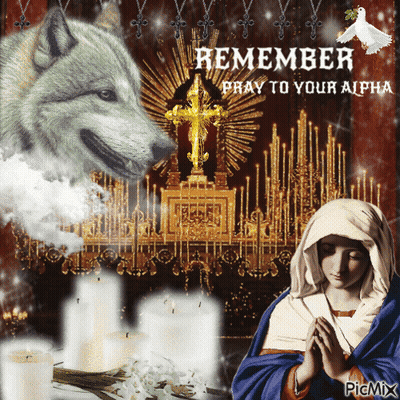 Wolf And Woman Remember Pray To Your Alpha
